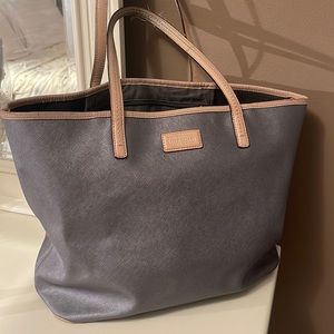 Silver coach tote bag
